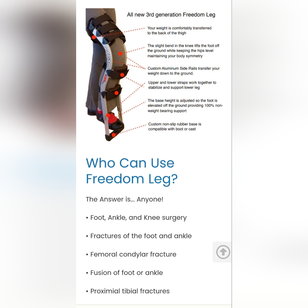Freedom Leg alternative to crutches